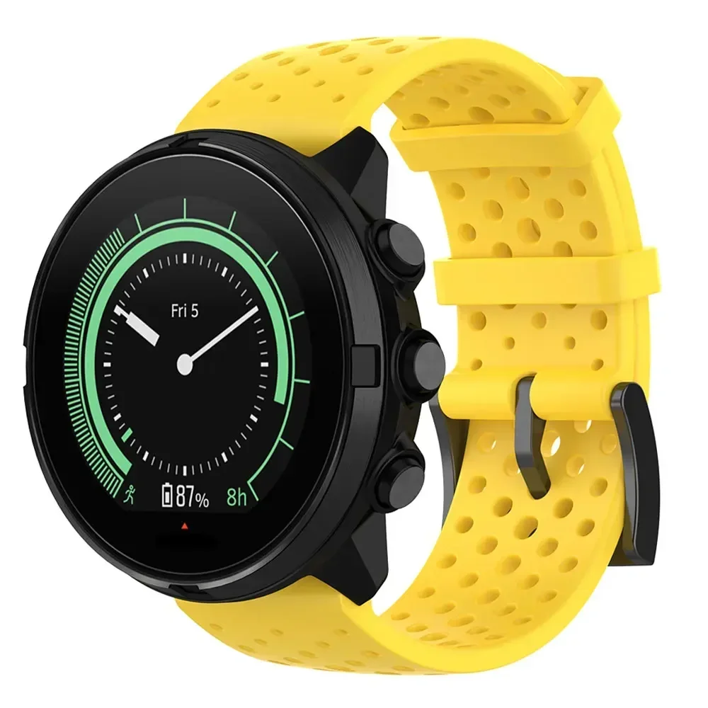 Фото Силиконовый ремешок 24 мм для умных часов SUUNTO 7 9 Baro D5, сменный браслет для спортивных часов Spartan Sport Wrist HR, Fossil Q Hybrid Correa №3
