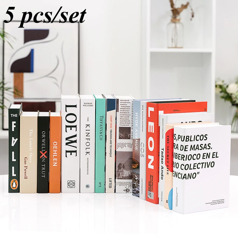 

5 шт., искусственные книги для офиса, клуба, гостиницы