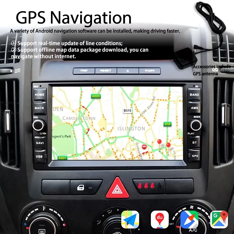 Фото Для KIA CEED 2007 2008 2009 Carplay автомобильный мультимедийный стереоплеер Auto Audio Navi Stero 7-дюймовый экран Android 14 АВТОМОБИЛЬНЫЙ РАДИО GPS №5