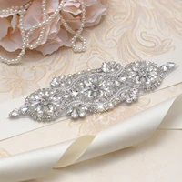 missrdress crystal wedding belt handmade pearls beads bridal belt silver rhinestones bridal sash for wedding evening dress jk842