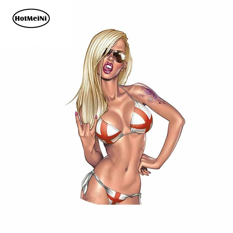 

13cm x 9cm For Sexy Girls Motorcycle Car Stickers Repair Decal 3D Interesting Graphics Sunscreen Suitable For VAN RV