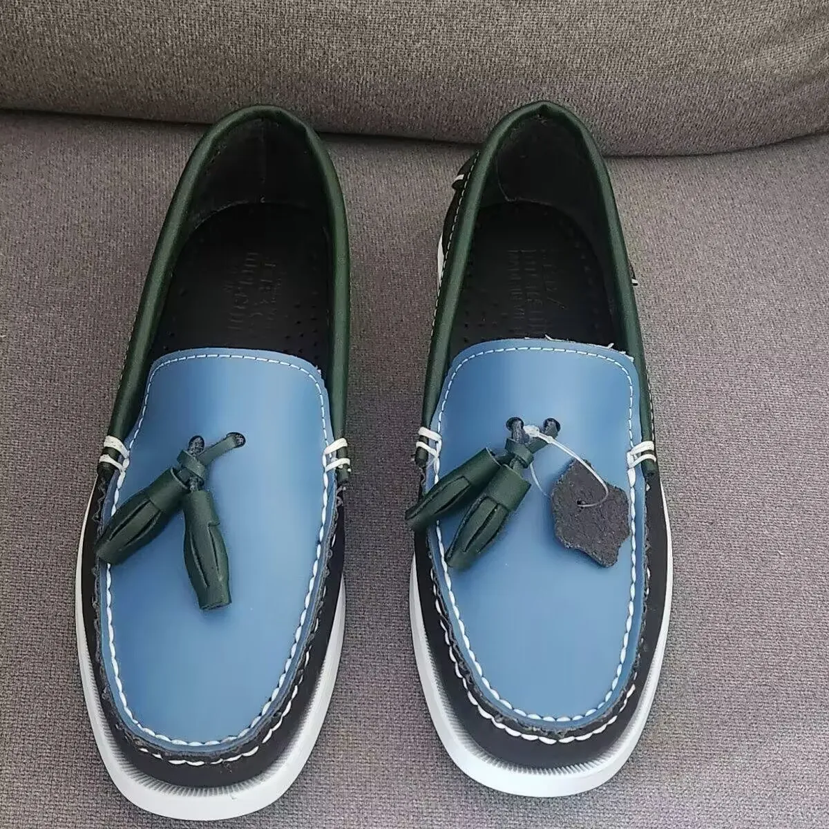 Мужские мокасины ручной работы Docksides классические лоферы из натуральной кожи