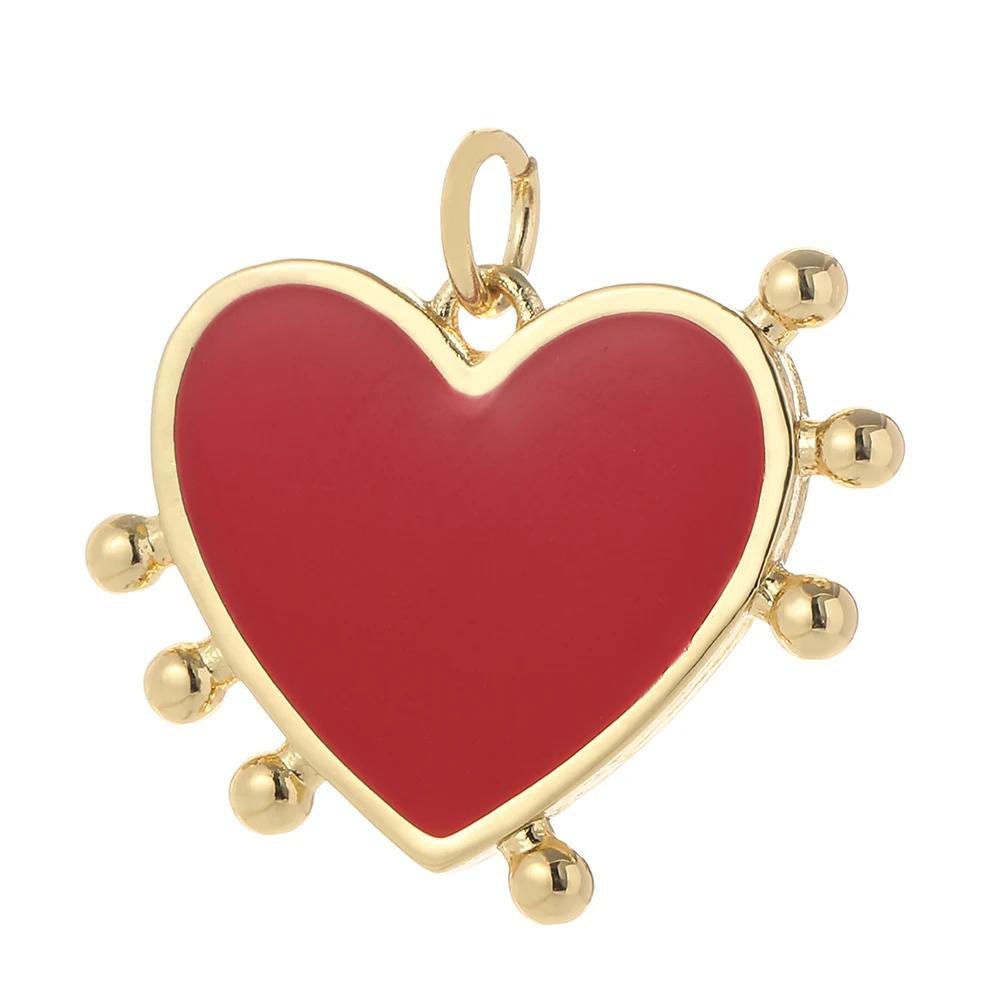 Red Heart Ture Love Diy Earrings Necklace Bracelet Gold Color Cute Designer Charms Pendant for Jewelry Making Phone Butterfly images - 6