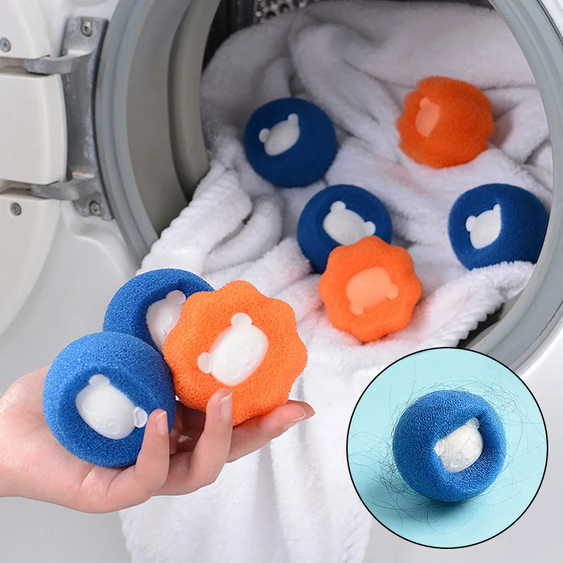 

1pc Magic Laundry Ball Pet Hair Remover Catcher Sponge Home Cleaning Tool Washing Machine Clothes Anti-winding Reusable