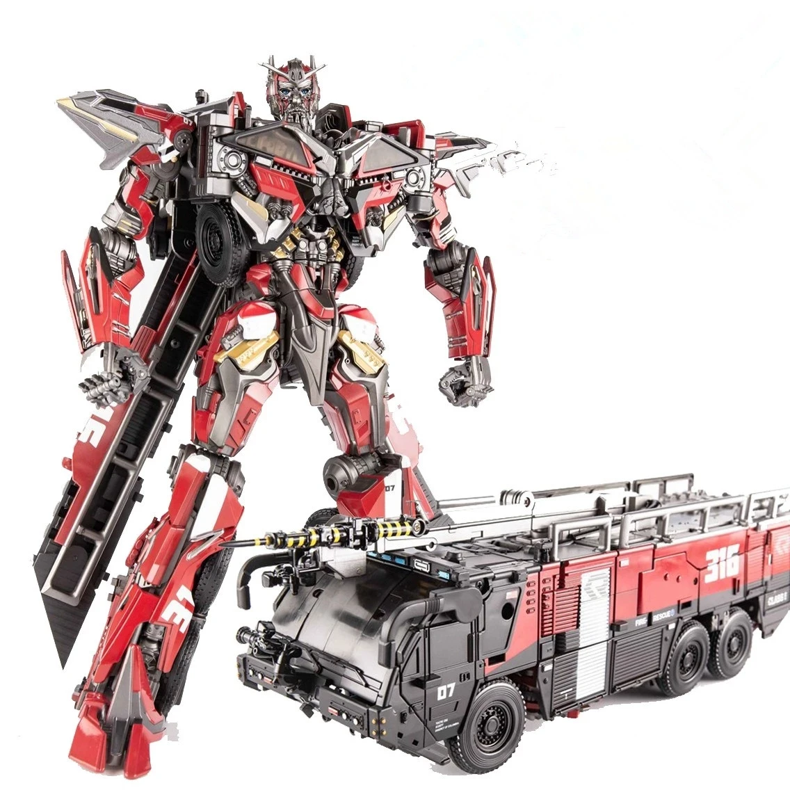 

Transformation OV01 OV-01 Sentinel Prime Fire Engine Oversize Movie Serise Alloy Action Figure Robot Collection Model Toy Gifts