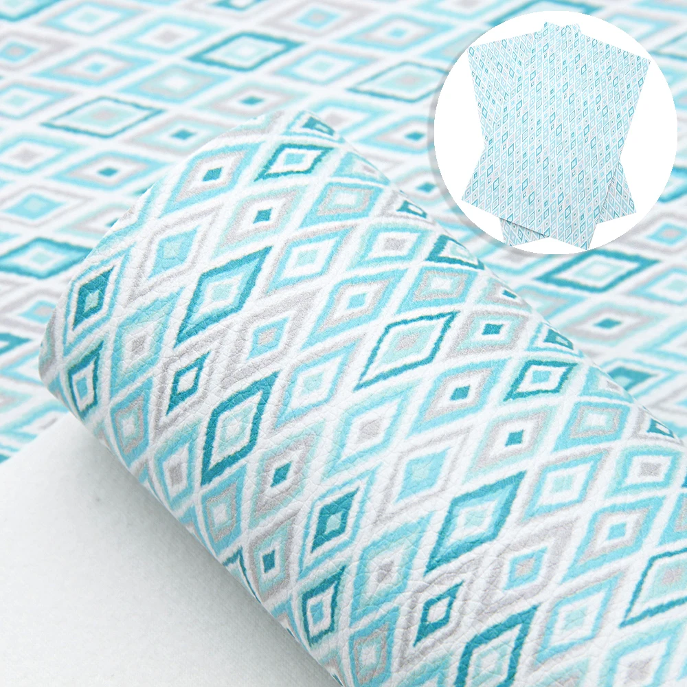 Листы из искусственной кожи с геометрическим рисунком 20 х33 см |