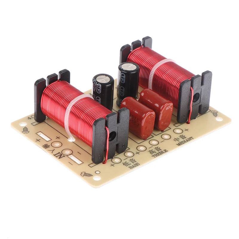 

Audio Speaker Crossover Circuit Treble Midrange Bass Module 3 Way 900-4000Hz Frequency Divider Home Loudspeaker Filter Refit Kit