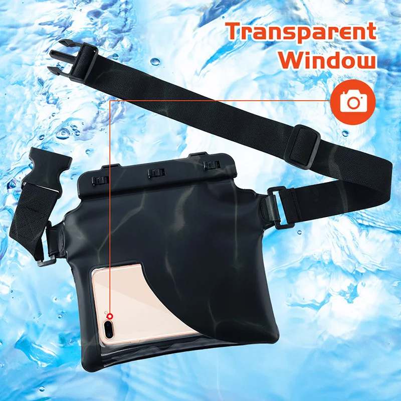Swimming Waist Bag Waterproof Phone Pouch Fanny Pack Floating Dry Bag Beach Underwater Ski Drift Diving for iPhone 14/13 Pro Max