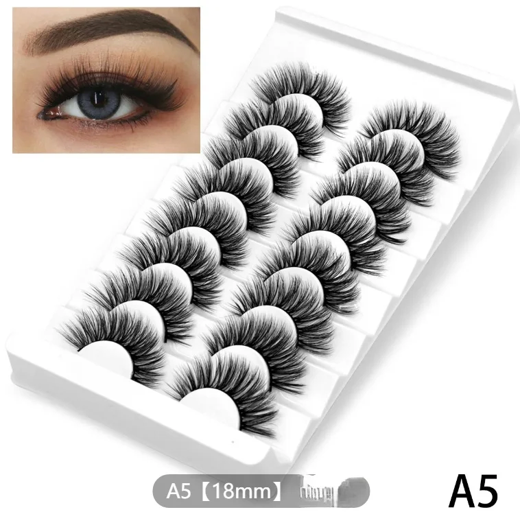 Новинка 8 пар волшебных накладных ресниц Длинные искусственные пушистые