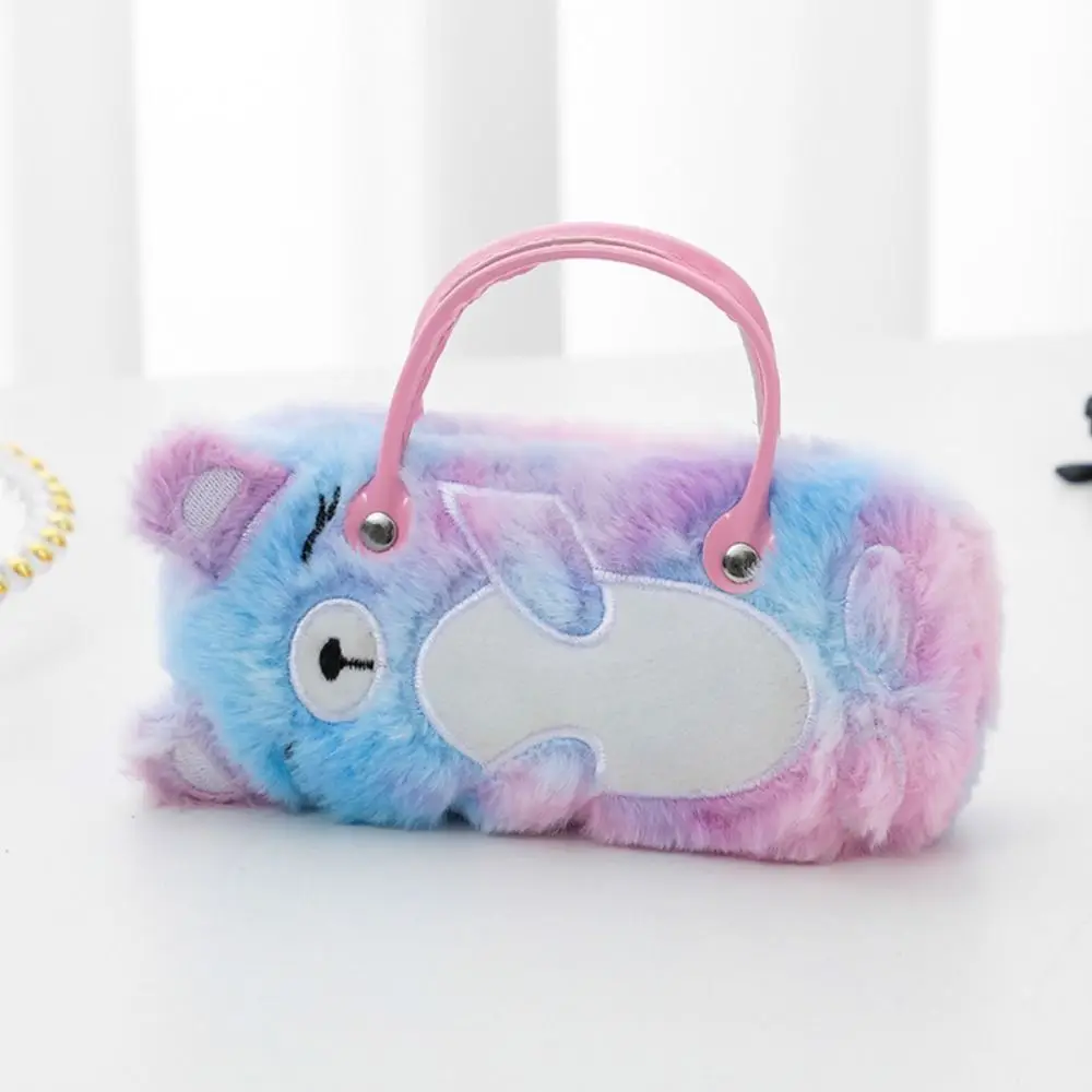 

Anti-pressure Sunglasses Storage Box Creative Cute Cartoon Handbag Plush Bear Glasses Case Colorful Spectacle Case Gifts