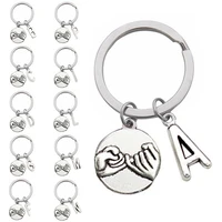 hand in hand lover gift 26 letter keyring keychain charm creative women jewelry accessories pendant gifts fashion forever