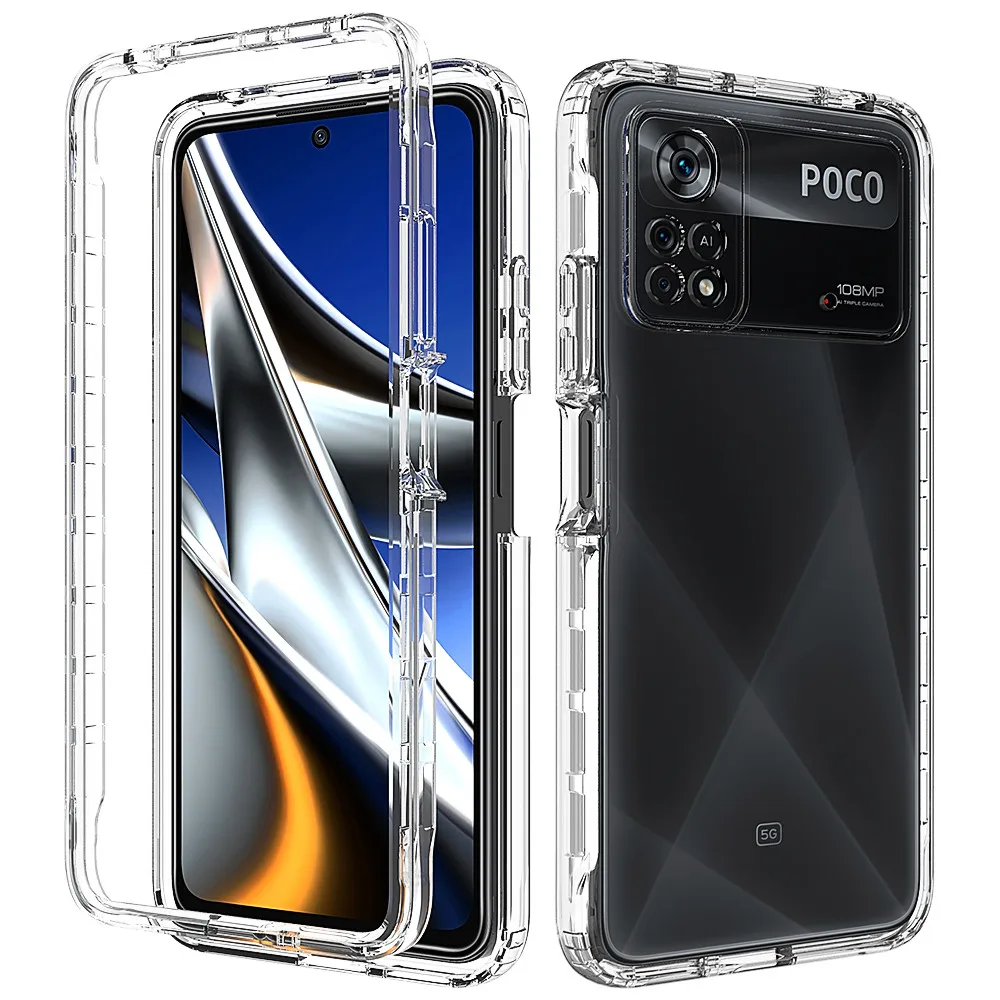 

Poco X4 Pro 5G Shockproof Case Luxury Gradient Bumper Back Cover for Xiaomi Pocophone M4 Pro Crytal Case Poco X4 M 4 Pro Funda