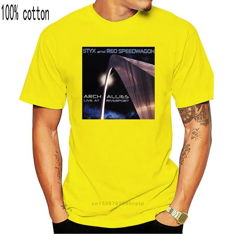 

VTG 2000 Styx REO Speed Arch Alliance Мужская черная лента концертная Футболка Medium