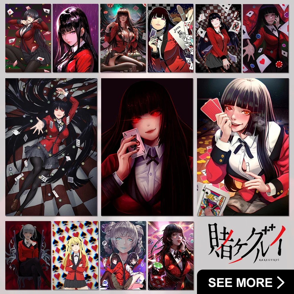 Kakegurui Настенное искусство Домашний декор Jabami Yumeko Печать Картина Аниме Плакаты Meari