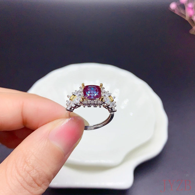 

Fine Jewelry Alexander Stone Natural 925 Sterling silver Engagement gift 5*5mm