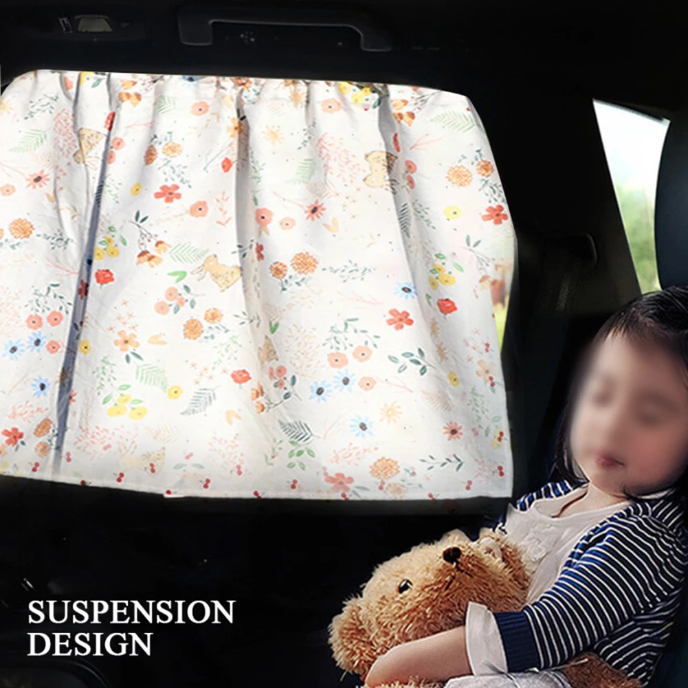 

Car Sun Shade Heat Insulation UV Protection Window Curtain Sunshade Adjustable Window Sun Visor Summer Protection Cloth