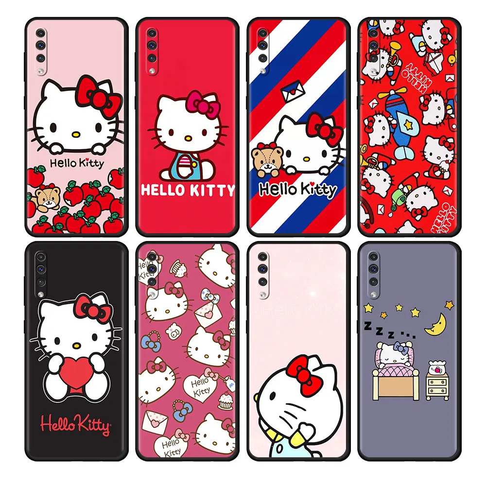 

Hello Kitty Lovly Case For Samsung Galaxy A50 A70 A30 A20s A20e A10 A40 A10s A10e M52 M51 M31 M30s Black Soft Phone Cover