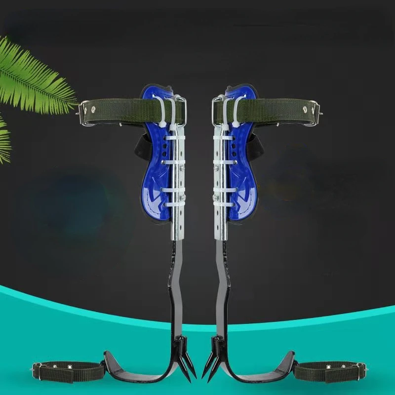 Upgraded Version of The Adjustable Upright Tree Climbing Tool with Snap-on Straps Iron Shoe Foot Buckles Hold The Tree Firmly