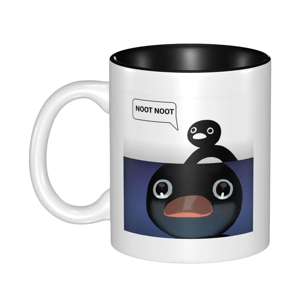 Фото Забавная керамическая кружка Pingu Noot Noot для кофе, чая, молока, подарок для друзей №1