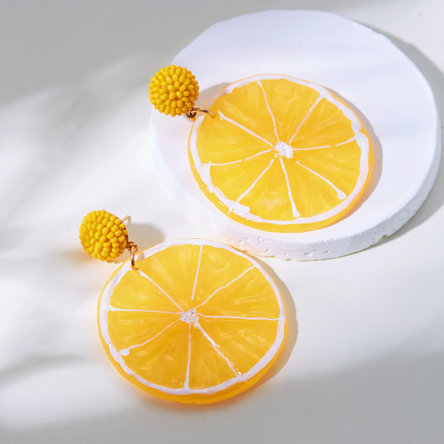 Модные милые акриловые серьги-капли в форме фруктов для женщин уникальные