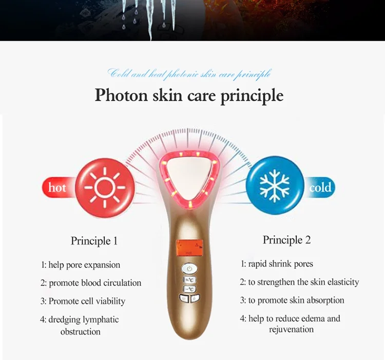 Горячий и холодный фотонный телефон рандомный уход подтяжка лица для домашнего