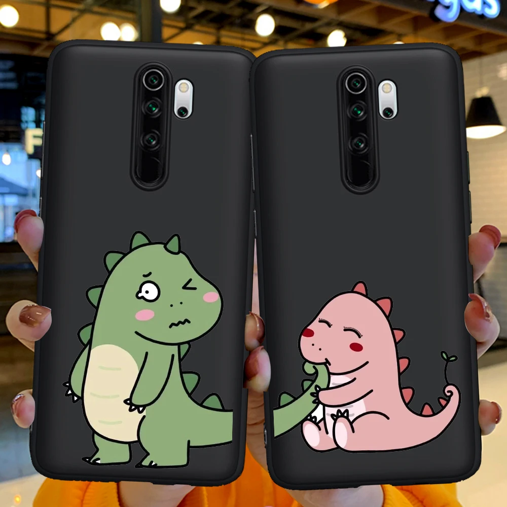 

Cartoon Funny couple dinosaur cats Funda for Xiaomi Mi 9T Redmi Note 5 6 7 8 8T 10 10Pro K20 K30 9T Pro Phone Case cover