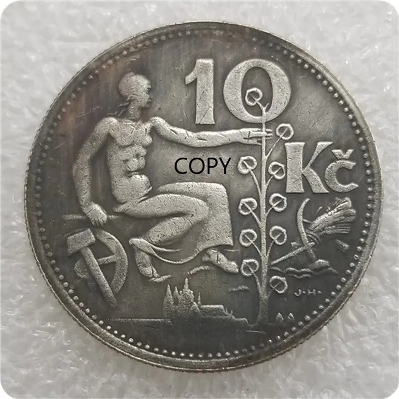 

Czechoslovakia 1933 10 Korun Silver Plated Commemorative Collector Coin Gift Lucky Challenge Coin COPY COIN