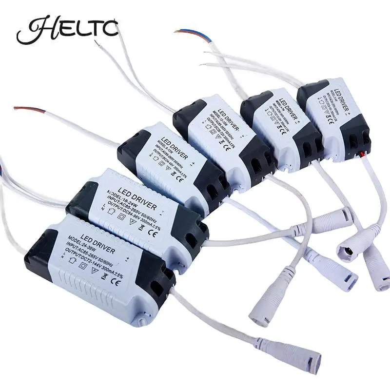 

1PC 3-4W/4-7W/8-12W/12-18W/18-24W/24W-36W New Transformer LED Lamp Driver