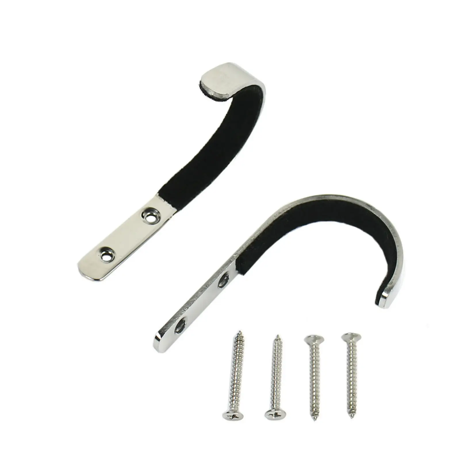 1Pair Gun Wall Mount Storage Rack J-Hook Hangers Set Anti-Scratch Stainless Steel Holder | Спорт и развлечения