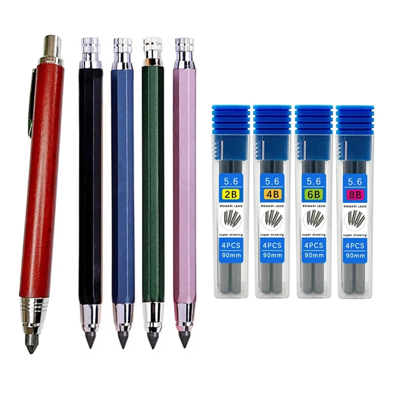 With 2b 4b 6b 8b Lead Students Painting Graffiti Metal Mechanical Pencil Cute School Supplies