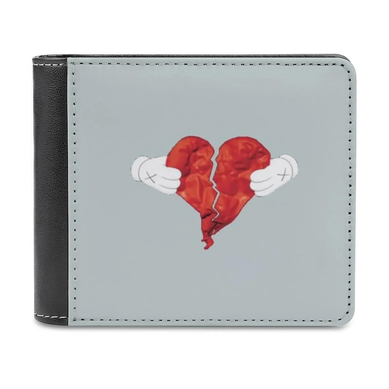 

Модный художественный бумажник 808'S с изображением сердцебиения для кредитных карт, кожаные кошельки, персонализированные кошельки для муж...