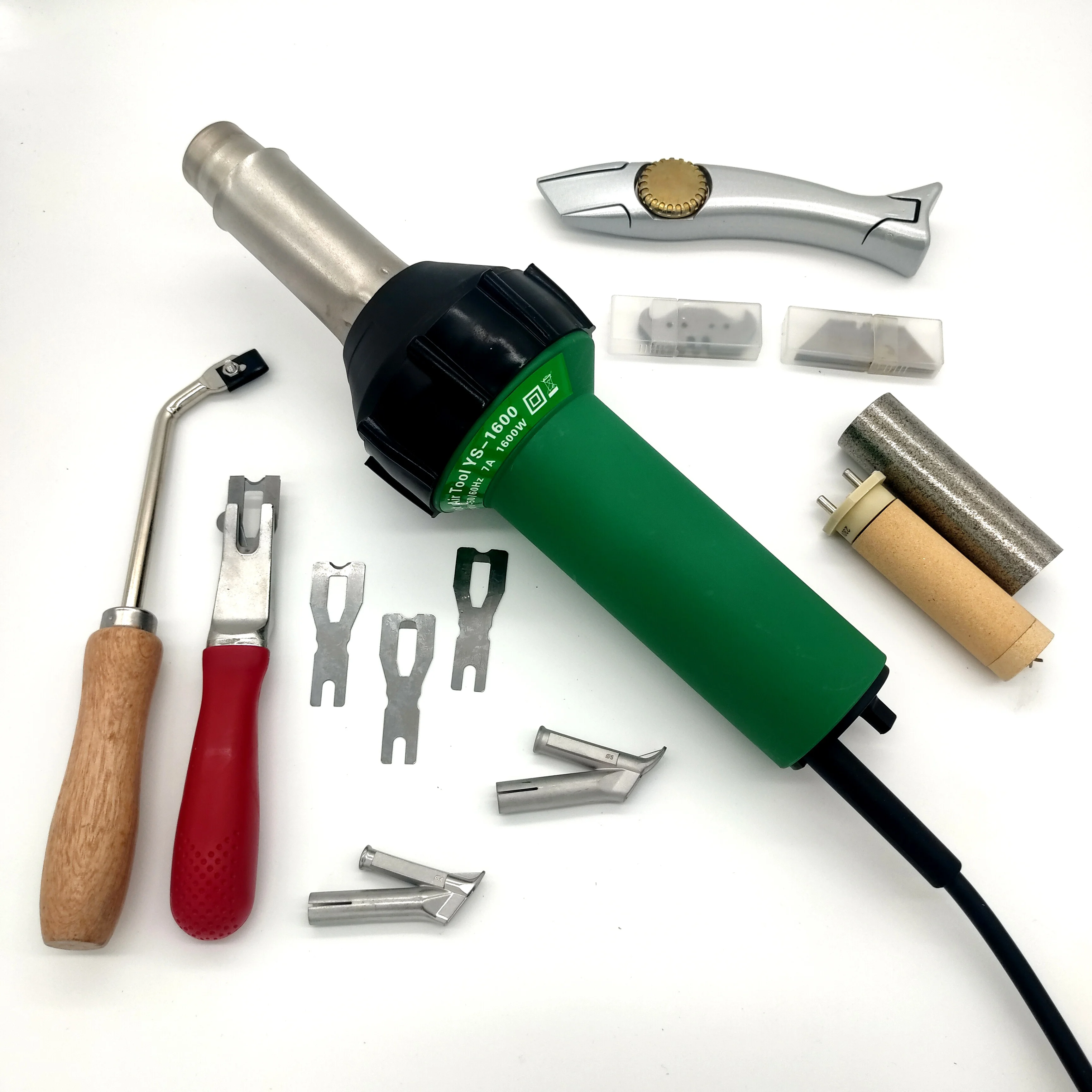 

ChingRay 1600W Handheld Hot Air Gun Use For PVC Banner LST Heating Guns combination