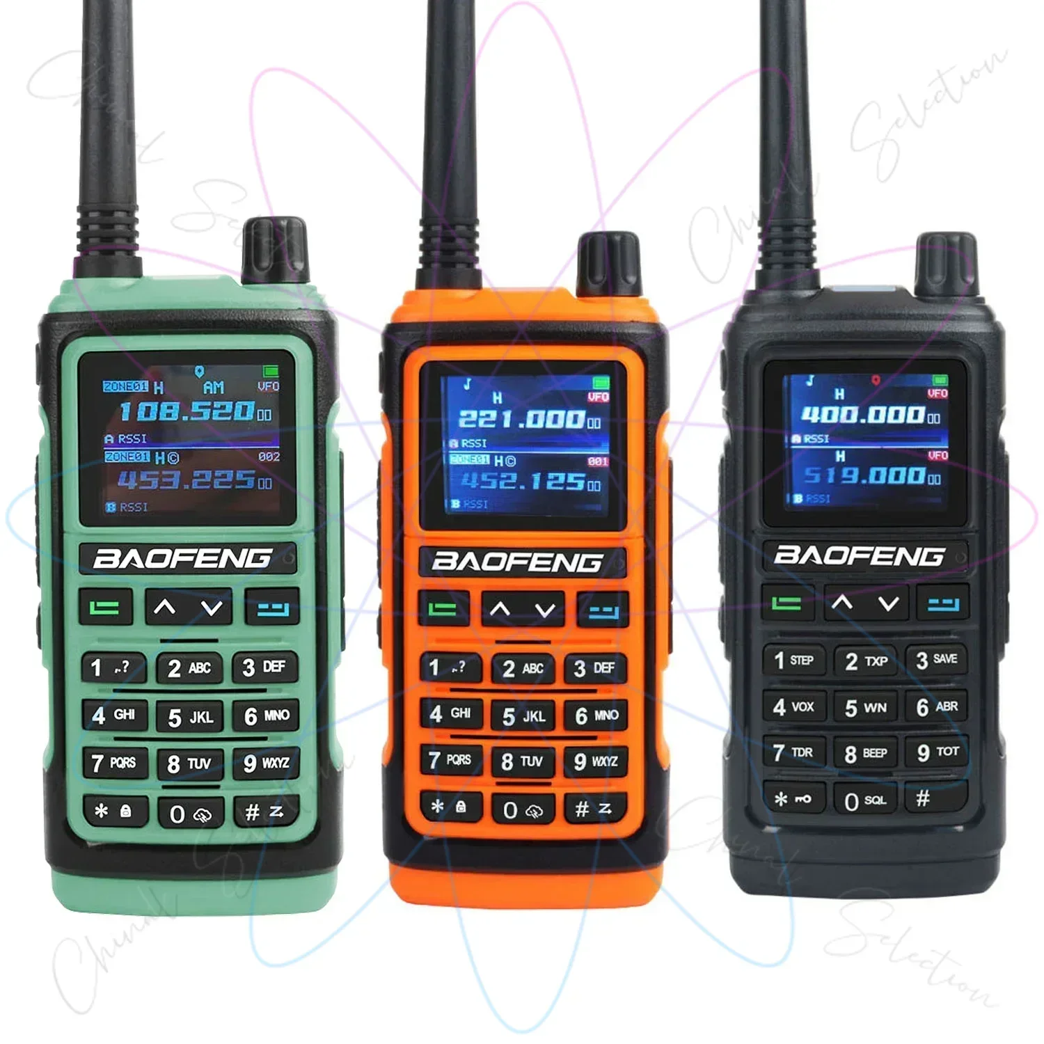 Baofeng UV-17Pro GPS Walkie Talkie 108-136 МГц Air Band VHF UHF 200-260 350-355 FM-радио Six Bands Freq Copy