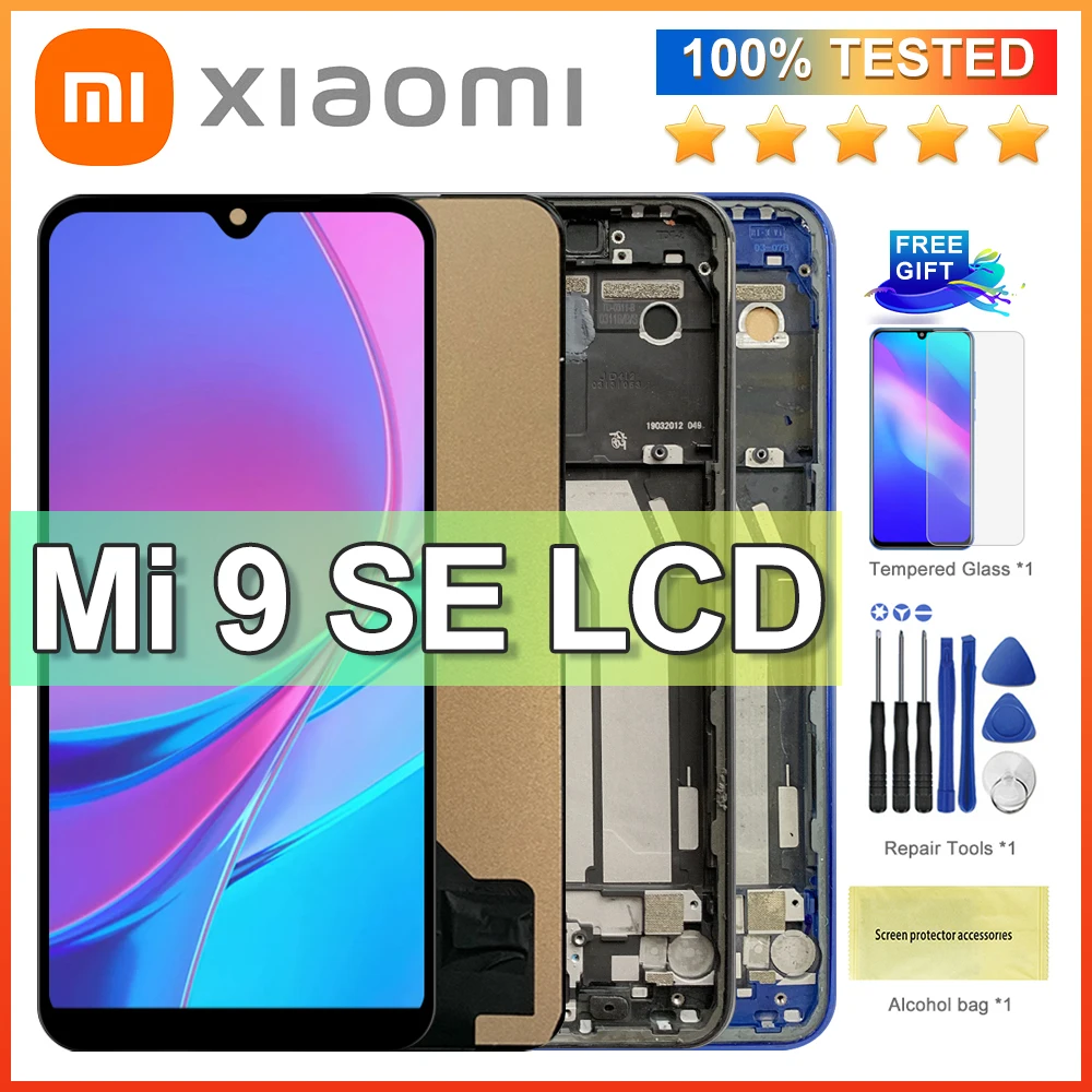 ЖК-дисплей с рамкой для Xiaomi Mi 9 SE сменный сенсорный экран 9SE M1903F2G новинка 100% |