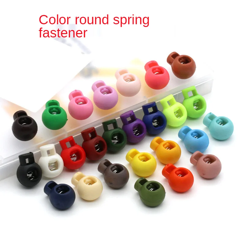 

10Pcs Color Ball Round Spring Stop Cord Lock Ends Toggle Stopper Clip For Sportswear Clothing Shoes Rope DIY Cord Lanyard Parts