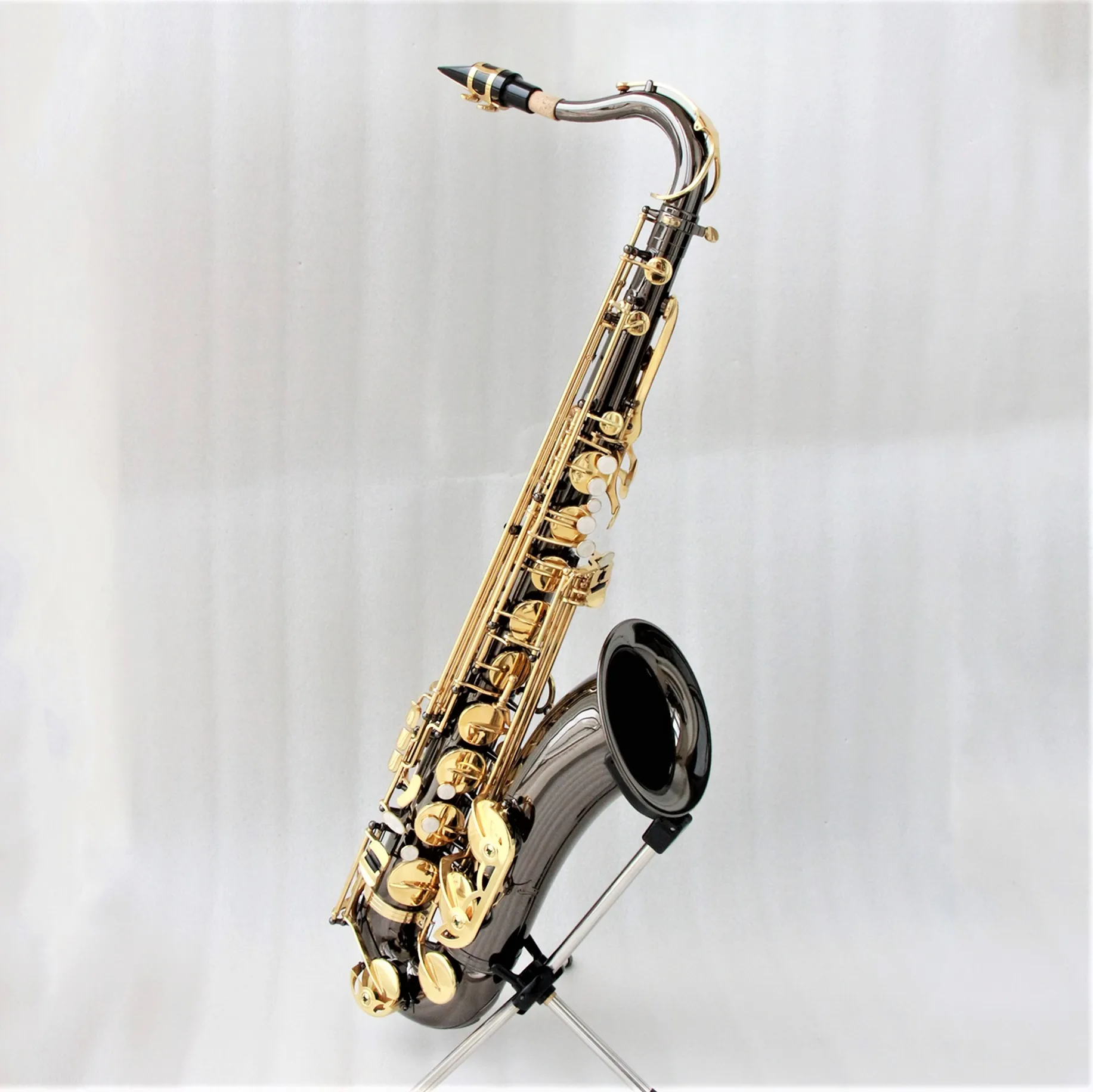 

black nickel plated saxophone tenor beautiful black pearl color tenor saxophone high quality affordable price Bb tenor sax