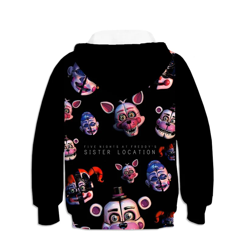 

FNAF Hoodies 3D Printed Cartoon Chiildren Fun Anime Boys and Girls Fashion Sweatshirts and Tops Apparel 4-14Year old