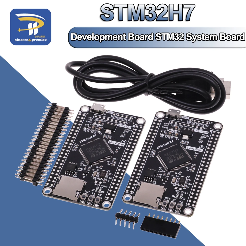 Макетная плата STM32H750VBT6 STM32H743VIT6 STM32H7, системная плата STM32, материнская плата M7, TFT-интерфейс с USB-кабелем