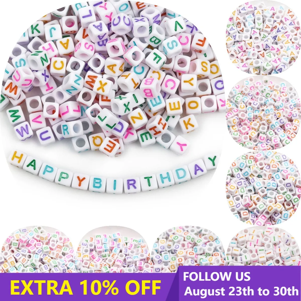 

100pcs Acrylic Colored Square Letter Beads Cube Loose Spacer Single Alphabet Beads For Jewelry Making Diy Handmade Accessories