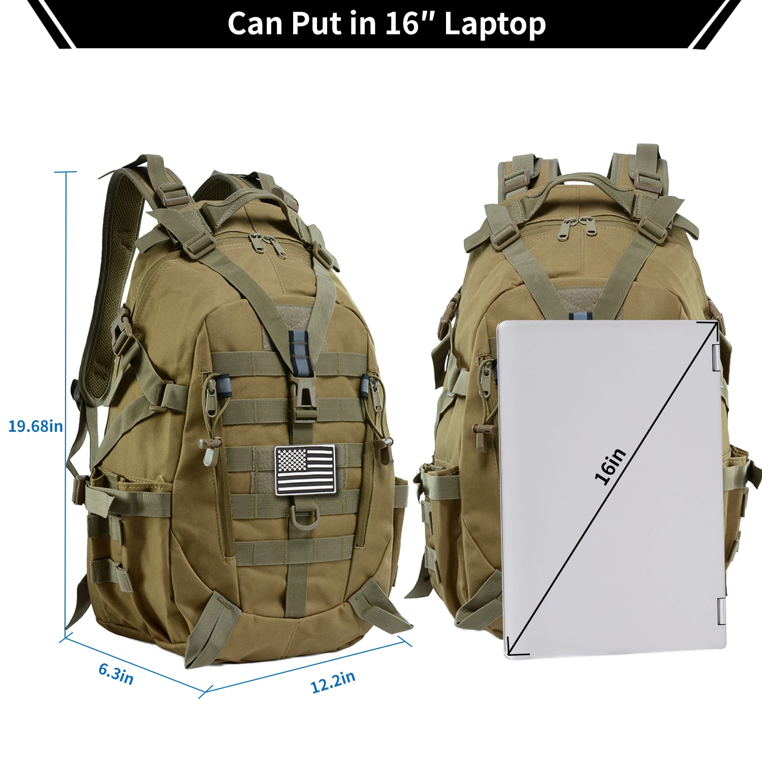 30L Military Tactical Backpack Nylon Waterproof Rucksacks Outdoor Bags Military Backpack for Hiking Camping Trekking Hunting Bag