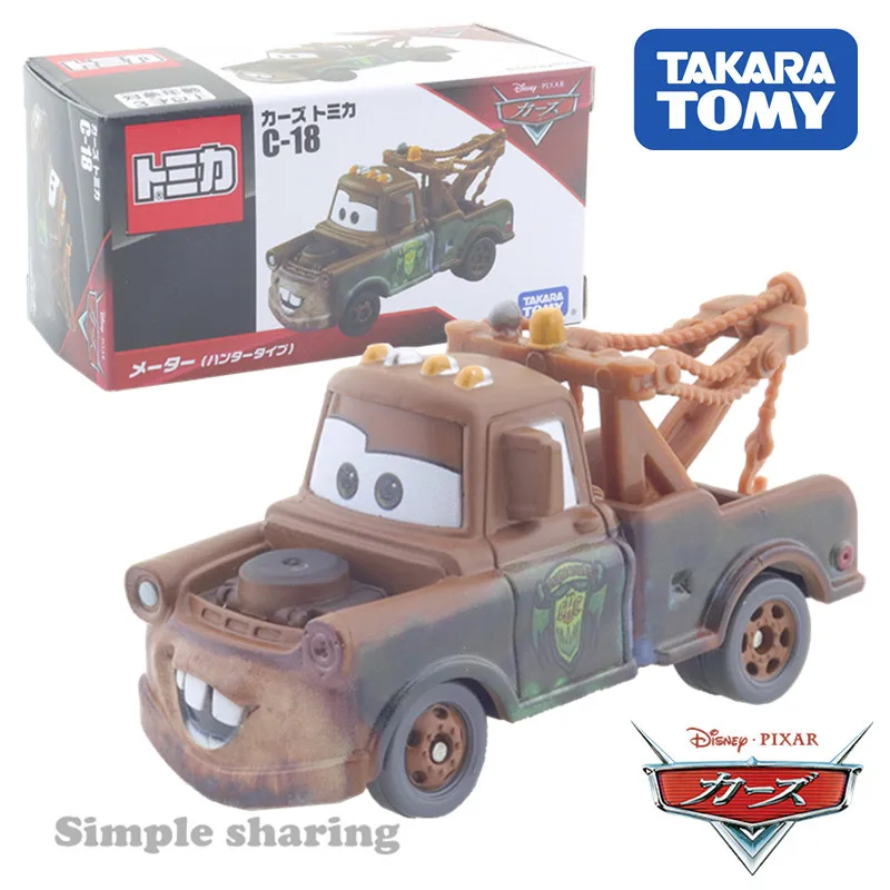 

Takara Tomy Disney Pixar Cars Tomica C-18 Mater (Hunter Type) Hot Pop Kids Toys Motor Vehicle Diecast Metal Model