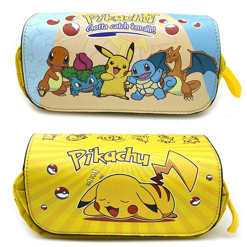 

Женская сумка для ручек Pikachu, милая Студенческая вместительная сумка для карандашей, Портативная сумка для канцелярских принадлежностей, сумка для хранения, подарок для мальчика, игрушки