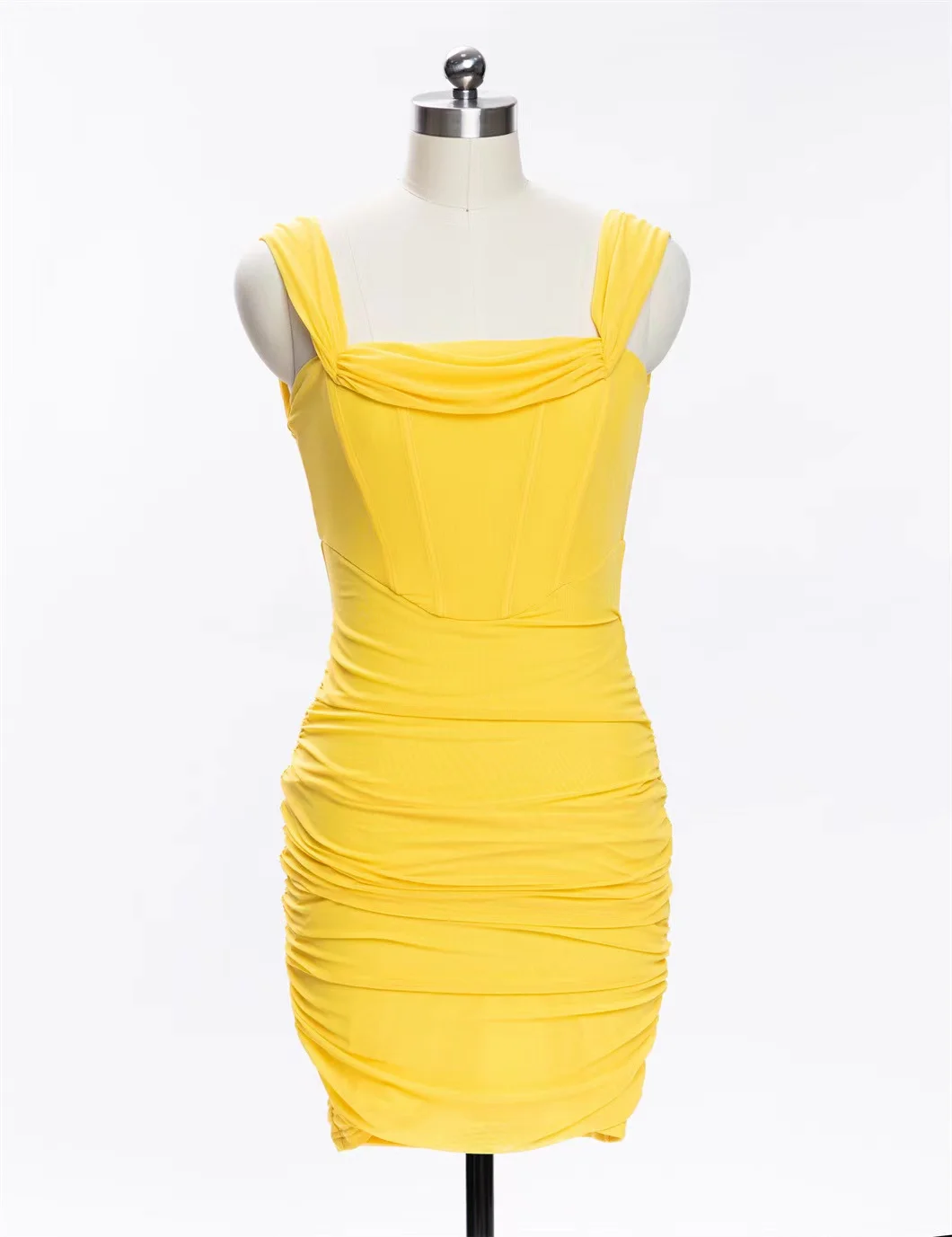 

Женское Короткое платье на бретелях, желтое летнее платье в европейском и американском стиле, 2022