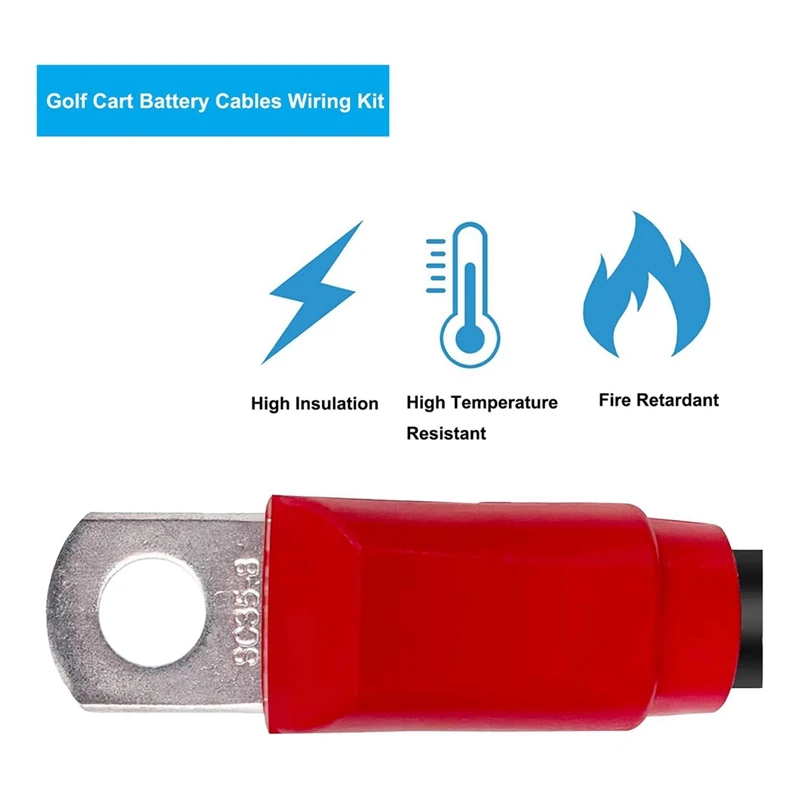 5 шт. кабели для батарей гольф-мобиля EZGO TXT 36 В и 48 в 1994-UP набор гибких кабелей