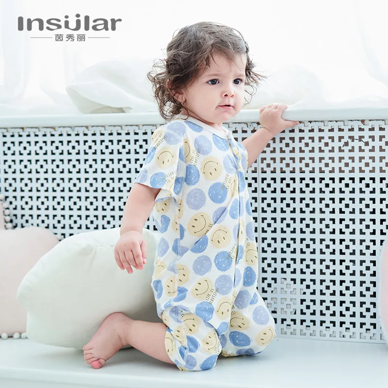 

Summer Baby Clothes Bamboo Fiber Baby Rompers Baby Boy Girl Clothes Pajama Romper Newborn Clothes 0-24m Ropa De Bebe Niña