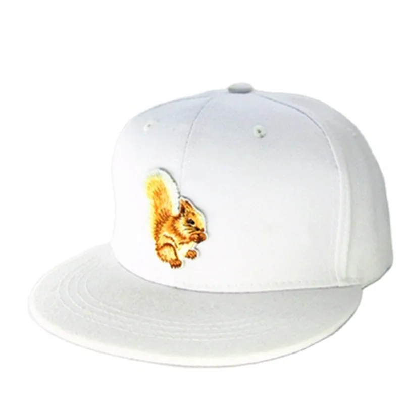 

Squirrel Animals Embroidery Cotton Baseball Cap Hip-hop Cap Adjustable Snapback Hats for Men and Women 208