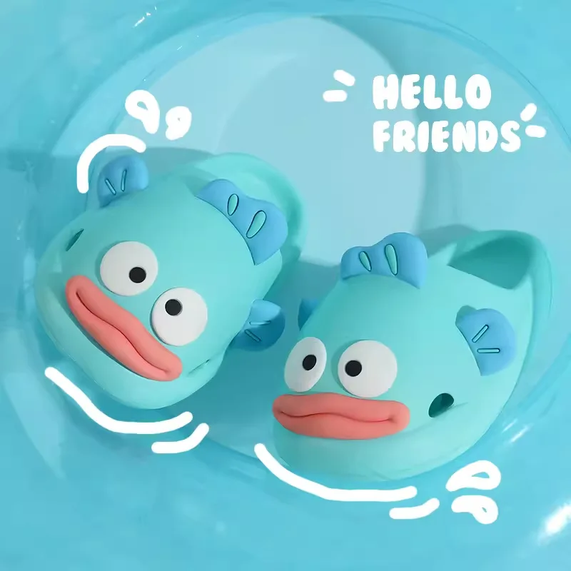 Шлепанцы для девочек с милым изображением клоуна рыбы летние домашние шлепанцы