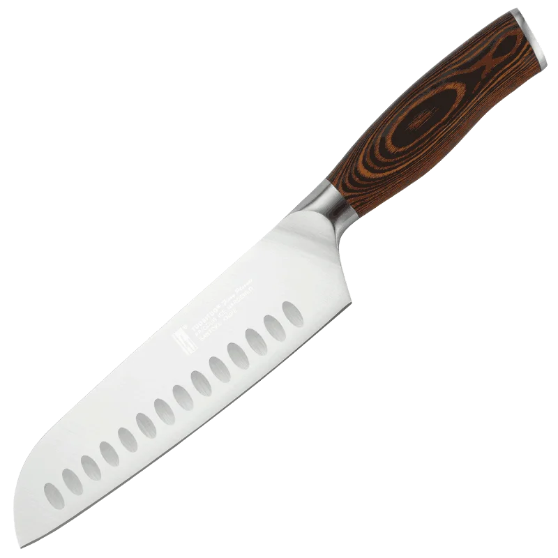 

7" Stainless Steel Kitchen Knives Tough Wear-resistant Santoku Tourist Knife Household Cleaver Tools Couteau Kitchen Supplies