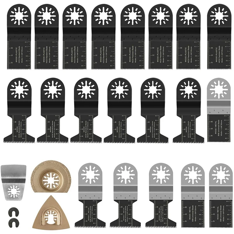 

Saw Blades Kit Mix Blades,Multitool Oscillating Tool Accessories,Multifunctional Tool Accessory Set For Fein Multimaster