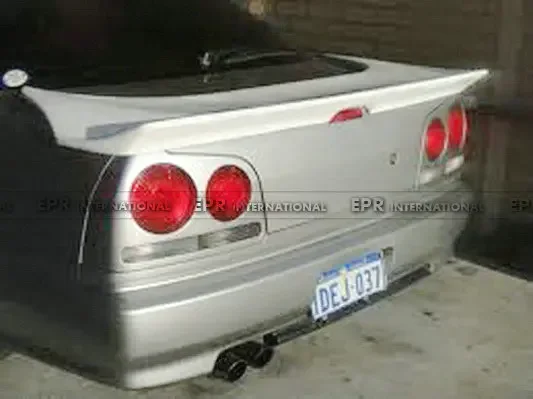 Фото Автомобильный Стайлинг для Nissan Skyline R34 GTT Bomex Стиль FRP Волокно Стекло Задний спойлер багажника Крыло №5